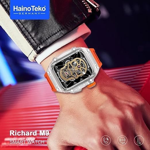 Haino Teko Germany Richard M9 Smart Watch With 3 Pair Straps and 1 Protection case For Men